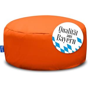 Bruni - Pouf rotondo, per interni ed esterni, ideale come poggiapiedi, per yoga o meditazione, taglia M, colore arancione