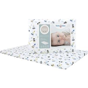 baby idea Materasso Lettino da Campeggio Sfoderabile Pieghevole Traspirante a Norma EN16890:2017 Federa100% Cotone Oeko-tex® Interno Certificato Certipur™ 60x120x4 OMAGGIO Borsa da Viaggio (Galassia)