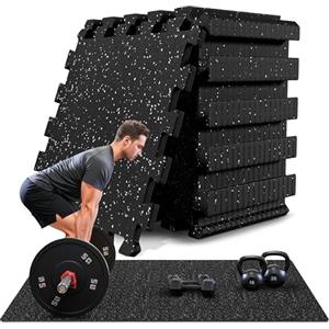 BeMaxx Tappeto Palestra Tappetino Fitness da Ginnastica a Puzzle - Pavimento Protettivo Incastro Tatami Gomma Allenamento Protezione Sport| Materassino Gommato Mattonella Pavimentazione per Home Gym Manubri