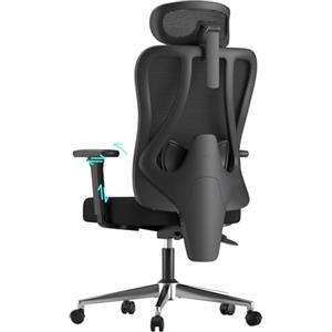 Hbada P3 Pro Sedia Ufficio e Scrivania Ergonomica, con Supporto Lombare Regolabile 2D, Testiera e Braccioli Regolabili 3D, Inclinazione Regolabile 135° Continua, Mesh, Nero senza Poggiapiedi