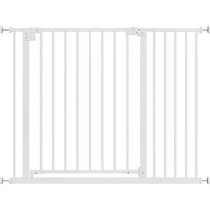 WOLTU Cancelletto per Bambini in Metallo, Cancello per Scale e Porte con Apertura 75-107cm, Cancelletto per Cani Apribile in 2 Direzioni, Chiusura Doppia, Montaggio con/senza Foratura, Bianco