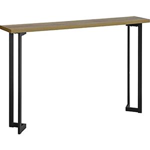SoBuy Consolle vintage Tavolo da ingresso in metallo Tavolo decorativo Tavolino stretto Naturale e Nero, L120xP20xA75cm, FSB50-PF