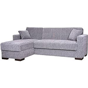 Arredo Stock Divano letto angolare con penisola reversibile, 227x77x175 cm (Grigio)