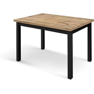 PAZZO DESIGN Tavolo allungabile Tommaso, Rovere Rustico, Gambe Nere, Tavolo Cucina, Tavolo Soggiorno, Made in Italy, 110x70x76,5 cm - id_2142