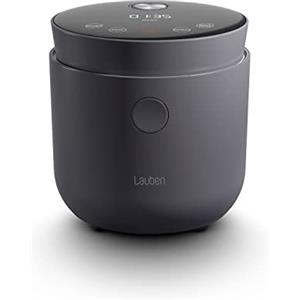 Lauben LOW Sugar Rice Cooker 1500AT, Cuociriso con funzione a basso contenuto di zucchero, 1,5 l, funzione di mantenimento in caldo, contenitore interno lavabile in lavastoviglie (Antracite)