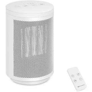 MYCARBON Stufa Elettrica da Bagno Basso Consumo con Telecomando 900W|1500W, Termostato Ambiente 18℃, 23℃ e 28℃, Stufetta Elettrica Oscilla 60°, Motore DC, Termoventilatore Ceramico Silenzioso