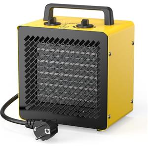 DAHTEC Termoventilatore Basso Consumo 3000W - Mini Stufetta Elettrica - Compatto Ceramico Riscaldamento - Termostato e Protezione da Surriscaldamento - per Casa, Bagno o Officina