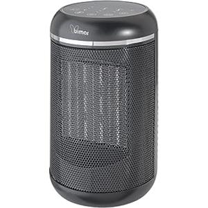 Bimar HP127 Stufa Elettrica Basso Consumo Stufetta Elettrica da Bagno Scaldabagno Elettrico Termoventilatore Scaldino da Bagno, Resistenza Ceramica PTC a Basso Consumo, Termostato Regolabile Timer 8h