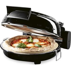 GOURMETmaxx Forno elettrico per pizza | Fino a 420°C - Con pietra per pizza, impostazione della temperatura e timer da 30 min. | Il forno è ideale per cuocere pizza, pane e altro ancora |1800W[⌀ 30cm]