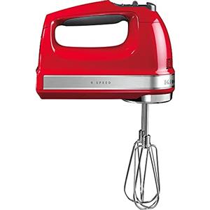 KitchenAid Sbattitore elettrico 9 velocità - Indicatore LED - 4 accessori lavabili in lavastoviglie - Rosso imperiale