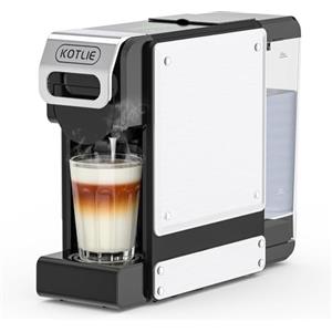 KOTLIE Macchina da caffè a capsule ST-550, Macchina da caffè 4 in 1,per Nespresso Original/per Dolce Gusto/per A Modo Mio e caffè macinato, con serbatoio dell'acqua da 1 litro