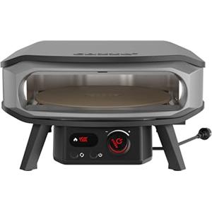 Cozze® ROTATE Pizza Oven Elettrica di Alta Qualità 17" con Pietra Rotante, Regolatore e 2 m, Presa 230V Perfetta per Pizze Croccanti