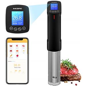 INKBIRD Sous Vide Roner Cucina, WiFi Slow Cooker per Cottura Bassa Temperatura 25°C~99°C e Timer Precisi - Preimpostare da Remoto 14 Ricette su APP, Riscaldamento Rapido e Uniforme, 1000W (ISV-100W)