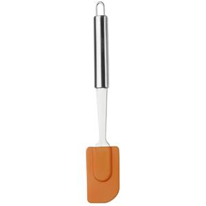 Pintinox Spatola da cucina Orange in silicone - Leccapiatto in Silicone, colore arancione, con Manico Comodo in acciaio inox, ideale per Bicchieri Stretti, Raschiare Creme e Pastelle dalle Ciotole