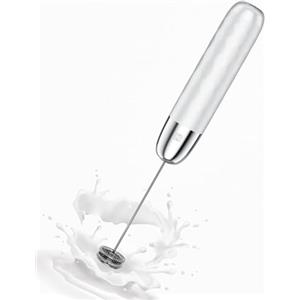 Maestri House Montalatte Elettrico, Portatile Frullino Montalatte Cappuccinatore Elettrico, Potente Mini Frullatore Staccabile in Acciaio Inox per Latte, Matcha, Cappuccino, LunaFro Mini (No Stand)
