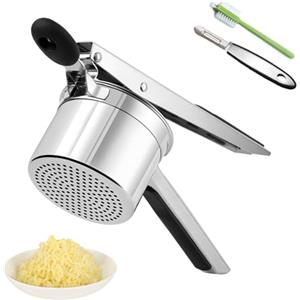 Amroicus Schiacciapatate in Acciaio Inox, Grande Pressa Patate 450ml, Utensile da Cucina Robusto per Purè Morbido e Omogeneo, Passapatate e Gadget da Cucina, Macchina per Spaetzle e Gnocchi