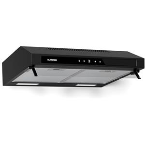 Klarstein Purista Force - Cappa Aspirante da Incasso, 60cm, 400 m³/ora, Doppio Motore, Touch LED, Efficienza Energetica C, Modalità di Scarico/Ricircolo, Filtro a Carboni, Nero