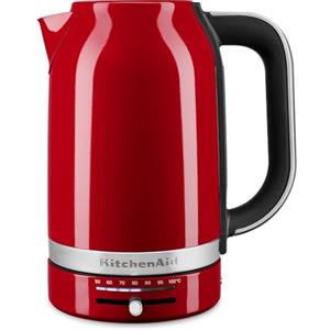 KitchenAid Bollitore Elettrico con Temperature Regolabile - 5KEK1701EER - Bollitore Acqua de 1,7L en Acciaio Inox - Design Retro - Con Filtro Antocalcare Rimovible - 2400W - Colore Rosso Imperiale