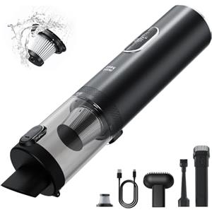 Minthouz Aspirapolvere Auto 16000Pa con Motore Brushless e Ultra Aspirazione, Aspirabriciole Illuminazione a LED aspirabriciole senza fili per Ufficio, Auto e Pulizia della Casa PC, Tastiera