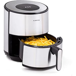 KLARSTEIN Friggitrice ad Aria 1500W, Forno ad Aria con Pannello Touch, 8 Programmi, Temperatura Regolabile, Timer, 4.3L