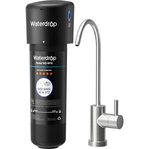 Waterdrop 10UB Filtro Acqua Sistema con Rubinetto Dedicato Goccia, Depuratore Acqua Domestico per 30K Litri, Certificato da NSF/ANSI 42, Rimuove 99.99% di Piombo, Cloro, Cattivo