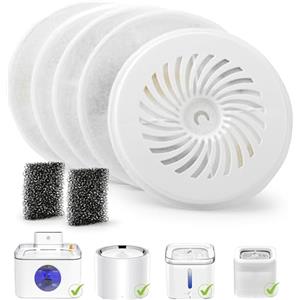 Petace Filtri Fontana per Gatti, 5 Filtri e 2 Spugne per Fontana per Gatti, Filtri di Ricambio per Fontana per Gatti Senza Fili, 80411