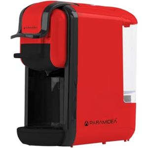 PYRAMIDEA Macchina per Caffè 3 in 1 Compatibile con Nespresso Dolcegusto e Cialde Bevande Fredde da 0,6L Rosso ICP310R