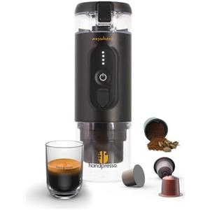 Handpresso - macchina caffè a batteria E-Presso 21700 | mini macchina caffe portatile a batteria USB rimovibile | macchina caffè da viaggio per capsule espresso o caffè macinato | Serbatoio 60 ml
