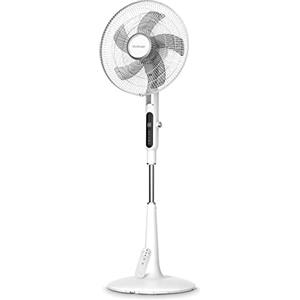 DARDARUGA Ventilatore a Piantana Premium, Ultrasilenzioso, Touch Screen a sfioro, Night Mode, Antizanzare, Timer, Telecomando, Risparmio Energetico, Altezza Regolabile, Oscillazione, Design BIANCO