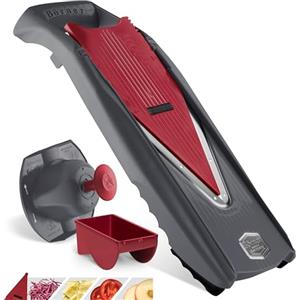 Börner Affettaverdure Vital (Set Base) - Mandolina a V con Funzione Condimento per insalata - Mandolina Professionale per Verdure & Frutta - Tagliaverdure con Spessori Regolabili
