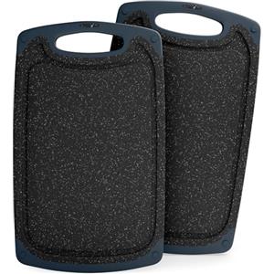 Blumtal set taglieri da cucina in plastica 25x15 cm set da 2 - tagliere da cucina plastica lavabile in lavastoviglie - set taglieri cucina senza BPA - tagliere piccolo in argilla