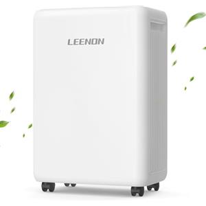 LEENON Deumidificatore Casa Muffa 12L/24H, LEENON Desumidificatore portatile, silenzioso, Risparmio energetico, Modalità Smart/Dry/Continuous, Desumidificatore con timer, filtro e serratura per bambini
