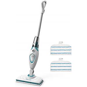 BLACK+DECKER, Lavapavimenti Mop, 1300W, Capacità 350ml, Bianco/blu. FSM1615-QS