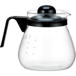 Space Home - Caraffa in Vetro - Tazza Vetro Adatta per Microonde - Caraffa Sostitutiva con Manico e Coperchio - Brocca Latte con Coperchio - Teiera per Microonde - 1000 ml