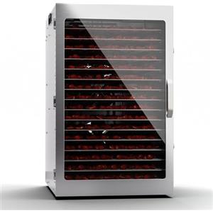 Klarstein essiccatore per verdura, frutta, funghi & carne, essiccatore in acciaio inox da 1500 W, con 16 griglie di metallo, essiccatore con timer da 24h e touch display, essiccatore alimentare