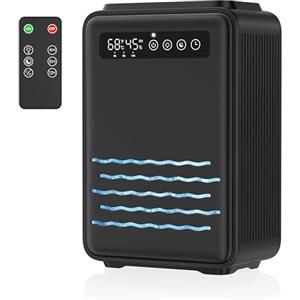 pancellent Deumidificatore (Telecomando) per Camera da Letto,Serbatoio Dell'acqua da 2,8L,Piccoli Deumidificatori Silenziosi da 75 m² per il Bagno Della Casa Nel Seminterrato con Spegnimento Automatico,Nero