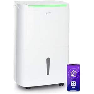 Klarstein Deumidificatore Casa per Muffa e Umidità Silenzioso, Portatile Smart, Deumidificatore Ambiente Professionale Elettrico Basso Consumo, WiFi 30L con Display LED