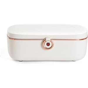 Bella Epoca: Scaldavivande Elettrico Portatile - un Porta pranzo riscaldabile Elegante. Lunch box elettrico con 2 Scomparti e Contenitore termico in Acciaio inox (Lonchera Electrica 1L/45W)