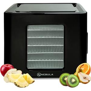 Nebula Essiccatore Alimentare 400W Con 6 Vassoi Inox | Display Touch LED, Temperatura Regolabile 35-70°C, Timer 48h | Disidratatore Per Frutta, Verdura, Carne, Snack E Erbe