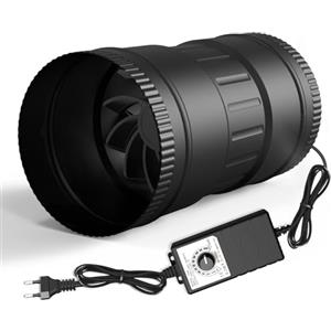 Brogachy Ventilatore tubolare da 100 mm, ventilatore regolabile, ventilatore di scarico con ventola, silenzioso, per giardino d'inverno, cantina, garage cucina.