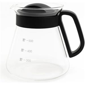 Space Home MGE - Caraffa in Vetro - Tazza Vetro Adatta per Microonde - Caraffa Sostitutiva con Manico e Coperchio - 600 ml