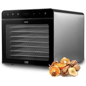 CLASSE ITALY Essiccatore Alimentare Basso Consumo, 8 Vassoi in Acciaio SUS 304, 700W, GARANZIA 5 ANNI, Temperatura Regolabile 30-85°C, Timer 24 ore, BPA Free