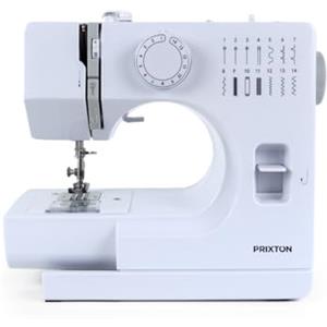 PRIXTON Macchina da cucire P115, 14 punti diversi, 2 velocità, cassetto per accessori, lampada e pedale inclusi