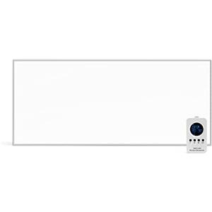 ULCANO Pannello Radiante Infrarossi a CRISTALLI di CARBONIO, 720W 120x60 cm, Comfort Termico (non secca l'aria) Basso Consumo, Max Efficienza, ALLUMINIO, Mod. ALU ECO PRO + Telecomando Termostato