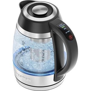 Chefman Bollitore Elettrico CHIEFMAN per Bollire l'Acqua, 1.8L 2200W con Infusore per The, Acqua Calda in 3 Minuti, Luci LED, Spegnimento Automatico, Funzione per Mantenere la Temperatura