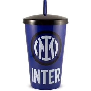 ILS I LOVE SHOPPING INTER | Bicchiere Ufficiale con Tappo in plastica 430ml per Tifoso Bambini Made in Italy (Inter)