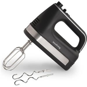 Innoliving Sbattitore Elettrico INN-882/INN-883, 6 Velocità Regolabili, Fruste in Acciaio Inox, Funzione Turbo, Design Compatto, Ideale per Impasti, Montare Panna e Uova, Tasto Eject (300, Watt)