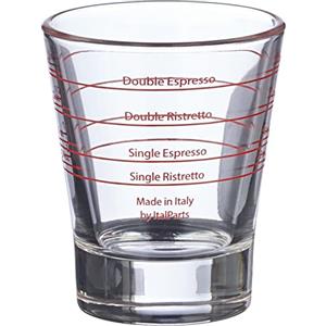 Via Crema Bicchiere per Caffè Espresso Shot Glass, Misurino Dosatore (1 PEZZO) Accessori di Alta Qualità per Macchine Caffè Professionali