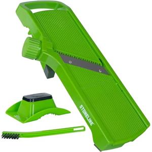 STONELINE Mandolina per Verdure Manuale Regolabile con Grattugia Separata Affettatrice Affettaverdure Tagliaverdure, 5 Lame Acciaio Inox, Frutta Verdura Cipolla Patate Patatine Fritte Fette Bastoncini