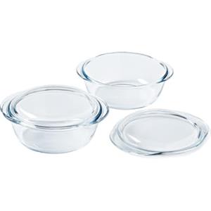 Pyrex Set di 2 casseruole - PYREX - Vetro - Rotondo - 1 L